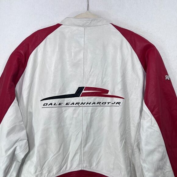 Nascar Dale Earnhardt Jr Jacket Men 2XL White Wilsons Leather Chase Authentics 8 - Picture 5 of 16